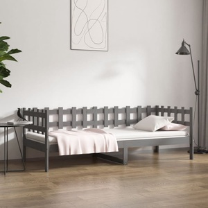 vidaXL, vidaXL Tagesbett Grau 90x190 cm Massivholz Kiefer