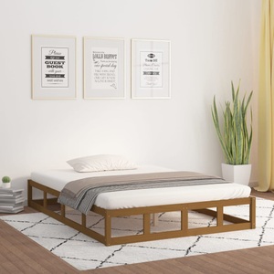vidaXL, vidaXL Massivholzbett Honigbraun 120x200 cm