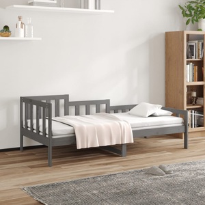 vidaXL, vidaXL Tagesbett Grau 80x200 cm Massivholz Kiefer, 