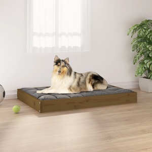 vidaXL, vidaXL Hundebett Honigbraun 91,5x64x9 cm Massivholz Kiefer, vidaXL Hundebett Honigbraun 91,5x64x9 cm Massivholz Kiefer