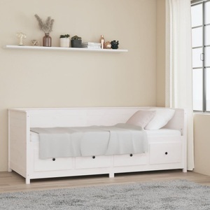 vidaXL, vidaXL Tagesbett Weiß 90x200 cm Massivholz Kiefer, 