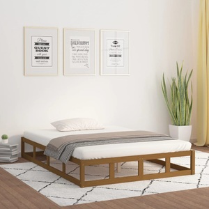 vidaXL, vidaXL Massivholzbett Honigbraun 200x200 cm