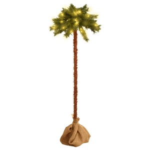 vidaXL, vidaXL Künstliche Palme mit LEDs 180 cm, vidaXL Weihnachtsbaum mit LEDs 180 cm