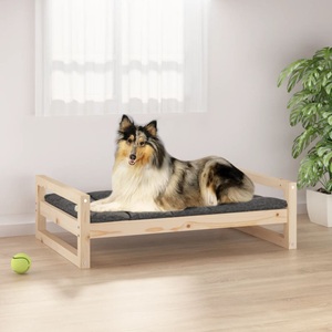 vidaXL, vidaXL Hundebett 95,5x65,5x28 cm Massivholz Kiefer, 