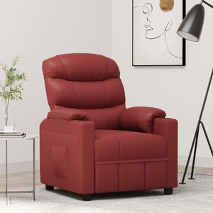 vidaXL, vidaXL Relaxsessel Weinrot Kunstleder, 