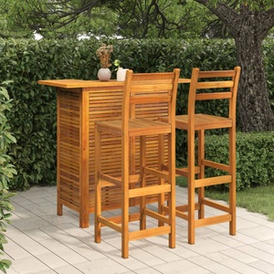 vidaXL, vidaXL 3-tlg. Gartenbar-Set Massivholz Akazie, 