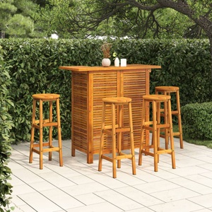 vidaXL, vidaXL 5-tlg. Gartenbar-Set Massivholz Akazie, 