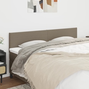 vidaXL, vidaXL Kopfteile 2 Stk. Taupe 100x5x78/88 cm Stoff