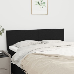 vidaXL, vidaXL Kopfteile 2 Stk. Schwarz 72x5x78/88 cm Stoff