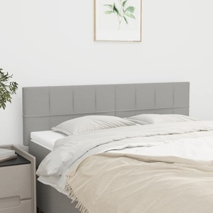 vidaXL, vidaXL Kopfteile 2 Stk. Hellgrau 72x5x78/88 cm Stoff