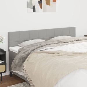 vidaXL, vidaXL Kopfteile 2 Stk. Hellgrau 80x5x78/88 cm Stoff, vidaXL Kopfteile 2 Stk. Hellgrau 80x5x78/88 cm Stoff