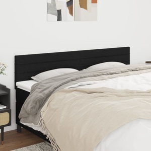 vidaXL, vidaXL Kopfteile 2 Stk. Schwarz 100x5x78/88 cm Stoff