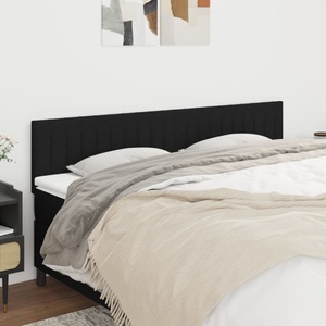 vidaXL, vidaXL Kopfteile 2 Stk. Schwarz 100x5x78/88 cm Stoff, vidaXL Kopfteile 2 Stk. Schwarz 100x5x78/88 cm Stoff
