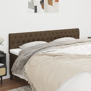 vidaXL, vidaXL Kopfteile 2 Stk. Dunkelbraun 90x7x78/88 cm Stoff