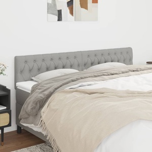 vidaXL, vidaXL Kopfteile 2 Stk. Hellgrau 100x7x78/88 cm Stoff
