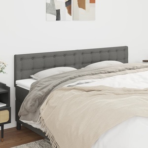 vidaXL, vidaXL Kopfteile 2 Stk. Dunkelgrau 80x5x78/88 cm Stoff