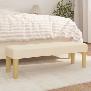 vidaXL, vidaXL Sitzbank Creme 100x30x30 cm Stoff, vidaXL Sitzbank Creme 100x30x30 cm Stoff