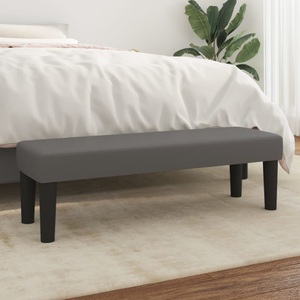 vidaXL, vidaXL Sitzbank Grau 100x30x30 cm Kunstleder, vidaXL Sitzbank Grau 100x30x30 cm Kunstleder