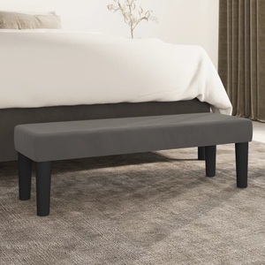 vidaXL, vidaXL Sitzbank Dunkelgrau 100x30x30 cm Samt, vidaXL Sitzbank Dunkelgrau 100x30x30 cm Samt