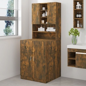 vidaXL, vidaXL Waschmaschinenschrank Räuchereiche Holzwerkstoff, vidaXL Waschmaschinenschrank Räuchereiche Holzwerkstoff
