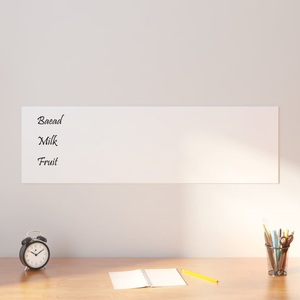 vidaXL, vidaXL Magnettafel Wandmontage Weiß 100x30 cm Hartglas, vidaXL Magnettafel Wandmontage Weiß 100x30 cm Hartglas