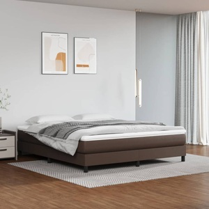 vidaXL, vidaXL Taschenfederkernmatratze Braun 180x200x20 cm Kunstleder, vidaXL Taschenfederkernmatratze Braun 180x200x20 cm Kunstleder