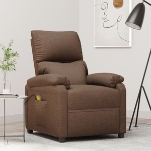 vidaXL, vidaXL Massagesessel Braun Stoff, vidaXL Massagesessel Braun Stoff