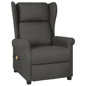 vidaXL, vidaXL Massagesessel Dunkelgrau Stoff, vidaXL Massagesessel Dunkelgrau Stoff