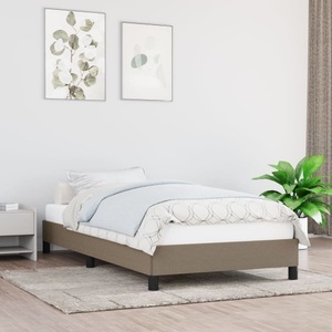 vidaXL, vidaXL Bettgestell Taupe 90x200 cm Stoff, vidaXL Bettgestell Taupe 90x200 cm Stoff