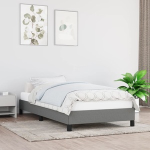 vidaXL, vidaXL Bettgestell Dunkelgrau 100x200 cm Stoff