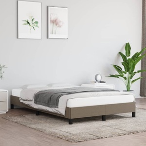 vidaXL, vidaXL Bettgestell Taupe 120x200 cm Stoff, vidaXL Bettgestell ohne Matratze Taupe 120x200 cm Stoff