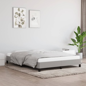 vidaXL, vidaXL Bettgestell Hellgrau 140x190 cm Stoff