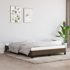 vidaXL, vidaXL Bettgestell Dunkelbraun 140x200 cm Stoff
