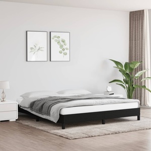 vidaXL Bettgestell Schwarz 160x200 cm Stoff