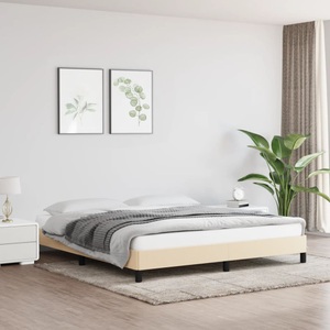 vidaXL, vidaXL Bettgestell Creme 160x200 cm Stoff