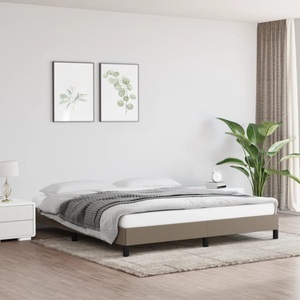 vidaXL, vidaXL Bettgestell Taupe 180x200 cm Stoff