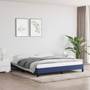 vidaXL Bettgestell Blau 180×200 cm Stoff