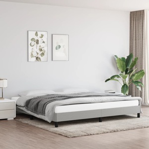 vidaXL, vidaXL Bettgestell Hellgrau 200x200 cm Stoff