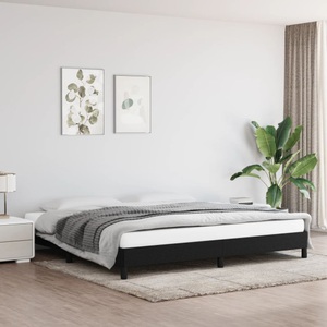 vidaXL, vidaXL Bettgestell Schwarz 200x200 cm Stoff