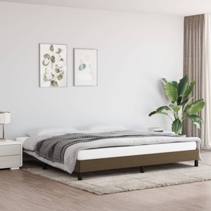 vidaXL, vidaXL Bettgestell Dunkelbraun 200x200 cm Stoff