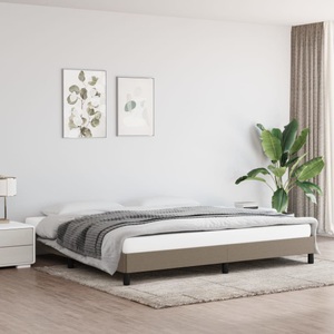 vidaXL, vidaXL Bettgestell Taupe 200x200 cm Stoff
