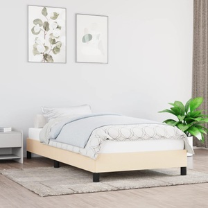 vidaXL, vidaXL Bettgestell Creme 90x190 cm Stoff