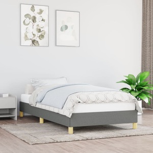 vidaXL, vidaXL Bettgestell Dunkelgrau 100x200 cm Stoff