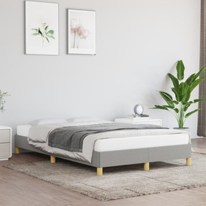 vidaXL, vidaXL Bettgestell Hellgrau 120x200 cm Stoff