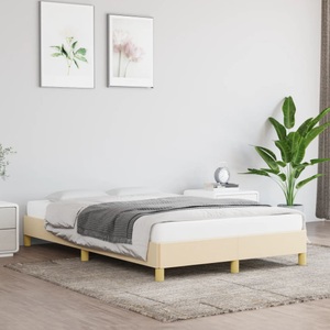 vidaXL, vidaXL Bettgestell Creme 120x200 cm Stoff