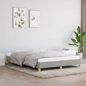 vidaXL, vidaXL Bettgestell Hellgrau 160x200 cm Stoff