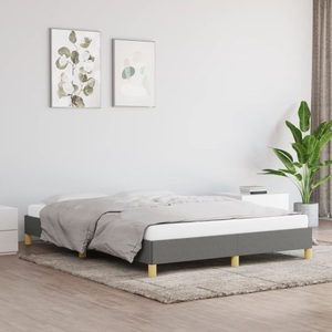 vidaXL, vidaXL Bettgestell Dunkelgrau 160x200 cm Stoff