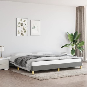 vidaXL Bettgestell Dunkelgrau 200x200 cm Stoff
