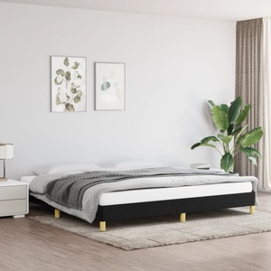 vidaXL, vidaXL Bettgestell Schwarz 200x200 cm Stoff