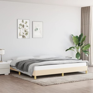 vidaXL, vidaXL Bettgestell Creme 200x200 cm Stoff